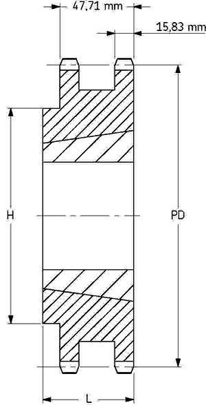 Звездочка PHS 16B-2TB29